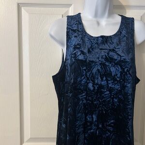 NWOT Navy Blue Velvet Maxi Dress
